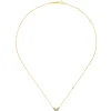 Online Gabriel & Co. Butterfly - 14K Yellow Gold Diamond Butterfly Pendant Necklace