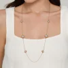 Online Gabriel & Co. Byzantine Flower - 32 Inch 18K Yellow Gold Bujukan and Diamond Floral Station Necklace