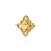 Discount Gabriel & Co. Byzantine Flower - 18K Yellow Gold Bujukan and Diamond Floral Stud Earrings