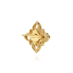 Discount Gabriel & Co. Byzantine Flower - 18K Yellow Gold Bujukan and Diamond Floral Stud Earrings