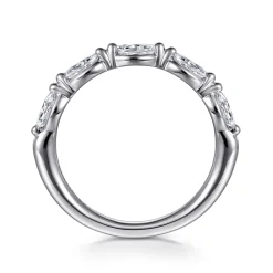Online Gabriel & Co. Cairie - 14K White Gold Diamond Marquise Anniversary Band - 0.4 ct
