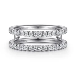 New Gabriel & Co. Cait - 14K White Gold Diamond Ring Enhancer - 0.4 ct