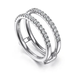 New Gabriel & Co. Cait - 14K White Gold Diamond Ring Enhancer - 0.4 ct