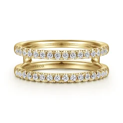 Discount Gabriel & Co. Cait - 14K Yellow Gold Diamond Ring Enhancer - 0.4 ct