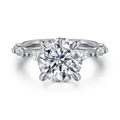 Online Gabriel & Co. Caitte - 14K White Gold Round Double Prong Diamond Engagement Ring