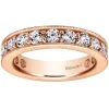 Sale Gabriel & Co. Calabria - 14k Rose Gold Channel Prong Set Eternity Band - 2 ct
