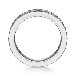 New Gabriel & Co. Calabria - 14K White Gold Channel Prong Set Diamond Eternity Band - 0.75 ct
