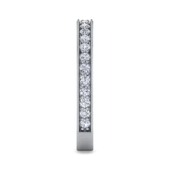 Sale Gabriel & Co. Calabria - 14K White Gold Diamond Prong Channel Diamond Anniversary Band with Milgrain - 0.35 ct