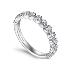 Discount Gabriel & Co. Calaise - 14K White Gold Diamond Wedding Band - 0.5 ct