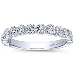 Discount Gabriel & Co. Calaise - 14K White Gold Diamond Wedding Band - 0.5 ct
