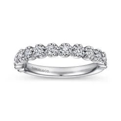 Discount Gabriel & Co. Calaise - 14K White Gold Diamond Wedding Band - 0.5 ct