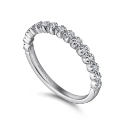 Discount Gabriel & Co. Calaise - 14K White Gold Diamond Wedding Band - 0.2 ct