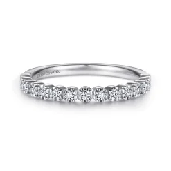 Discount Gabriel & Co. Calaise - 14K White Gold Diamond Wedding Band - 0.2 ct