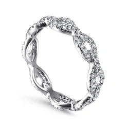 Online Gabriel & Co. Calie - 14K White Gold Diamond Eternity Band - 0.5 ct