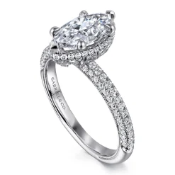 Online Gabriel & Co. Caly - 14K White Gold Marquise Shape Halo Diamond Engagement Ring