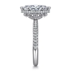 Online Gabriel & Co. Caly - 14K White Gold Marquise Shape Halo Diamond Engagement Ring