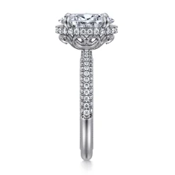 Gabriel & Co. Caly - 14K White Gold Oval Halo Diamond Engagement Ring