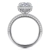 Best Gabriel & Co. Caly - 14K White Gold Round Halo Diamond Engagement Ring
