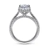 Sale Gabriel & Co. Camden - 14K White Gold Hidden Halo Oval Diamond Engagement Ring