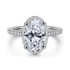 Outlet Gabriel & Co. Camden - 14K White Gold Hidden Halo Oval Diamond Engagement Ring