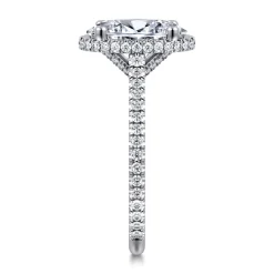 Outlet Gabriel & Co. Camden - 14K White Gold Hidden Halo Oval Diamond Engagement Ring