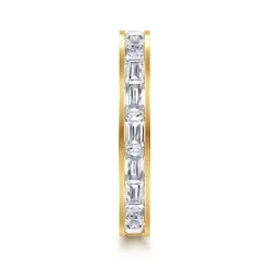 Online Gabriel & Co. Camellia - 14K Yellow Gold Channel Set Baguette Diamond Eternity Band - 1.4 ct