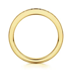 Discount Gabriel & Co. Camellia - 14K Yellow Gold Channel Set Baguette Diamond Anniversary Band - 0.5 ct