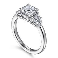 Outlet Gabriel & Co. Cami - 14K White Gold Cushion Cut Diamond Engagement Ring