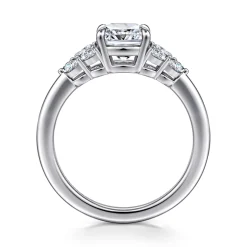 Outlet Gabriel & Co. Cami - 14K White Gold Cushion Cut Diamond Engagement Ring
