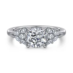 Outlet Gabriel & Co. Cami - 14K White Gold Cushion Cut Diamond Engagement Ring