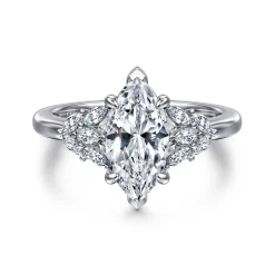Hot Gabriel & Co. Cami - 14K White Gold Marquise Shape Diamond Engagement Ring