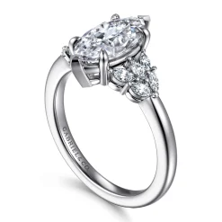 Hot Gabriel & Co. Cami - 14K White Gold Marquise Shape Diamond Engagement Ring