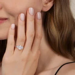 Outlet Gabriel & Co. Cami - 14K White Gold Oval Diamond Engagement Ring