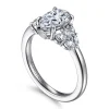 Outlet Gabriel & Co. Cami - 14K White Gold Pear Shape Diamond Engagement Ring