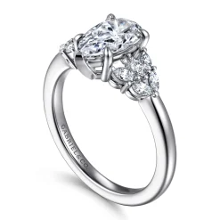 Outlet Gabriel & Co. Cami - 14K White Gold Pear Shape Diamond Engagement Ring