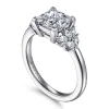 New Gabriel & Co. Cami - 14K White Gold Princess Cut Diamond Engagement Ring
