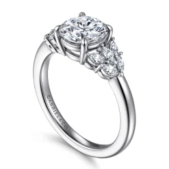 Sale Gabriel & Co. Cami - 14K White Gold Round Diamond Engagement Ring