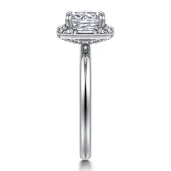 Hot Gabriel & Co. Cammie - 14K White Gold Halo Cushion Diamond Engagement Ring
