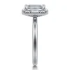 Best Gabriel & Co. Cammie - 14K White Gold Halo Emerald Cut Diamond Engagement Ring