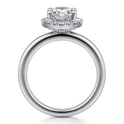 New Gabriel & Co. Cammie - 14K White Gold Halo Marquise Shape Diamond Engagement Ring