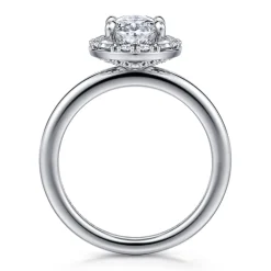 Outlet Gabriel & Co. Cammie - 14K White Gold Halo Oval Diamond Engagement Ring