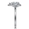 Clearance Gabriel & Co. Cammie - 14K White Gold Halo Pear Shape Diamond Engagement Ring
