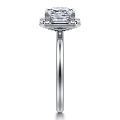 Outlet Gabriel & Co. Cammie - 14K White Gold Princess Halo Diamond Engagement Ring