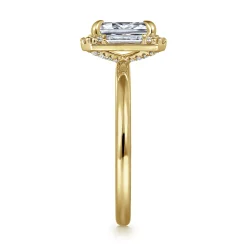 Gabriel & Co. Cammie - 14K Yellow Gold Halo Emerald Cut Diamond Engagement Ring