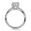 Best Gabriel & Co. Campana - 14K White Gold Oval Diamond Engagement Ring