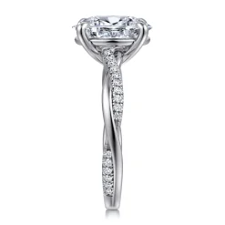 Online Gabriel & Co. Campana - 14K White Gold Oval Diamond Engagement Ring