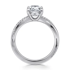 Online Gabriel & Co. Campana - 14K White Gold Oval Diamond Engagement Ring