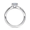 Gabriel & Co. Campana - 14K White Gold Oval Diamond Engagement Ring