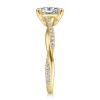Best Gabriel & Co. Campana - 14K Yellow Gold Oval Diamond Engagement Ring