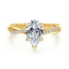 Online Gabriel & Co. Campana - 18K Yellow Gold Pear Shape Twisted Diamond Engagement Ring